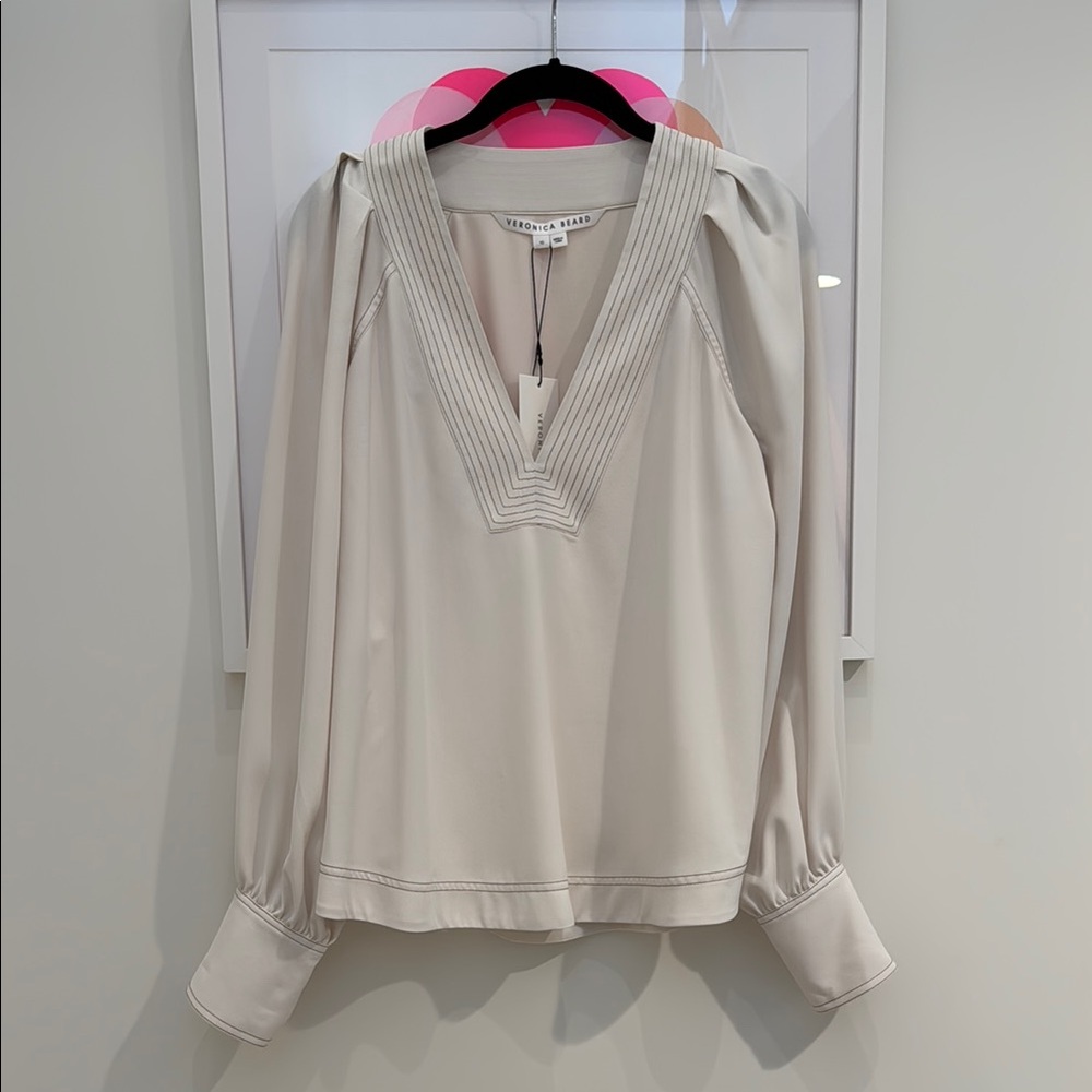 Veronica Beard V Neck Osler Top